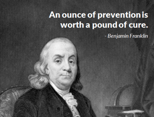 Benjamin Franklin's cool with an ounce of fraud prevention too!